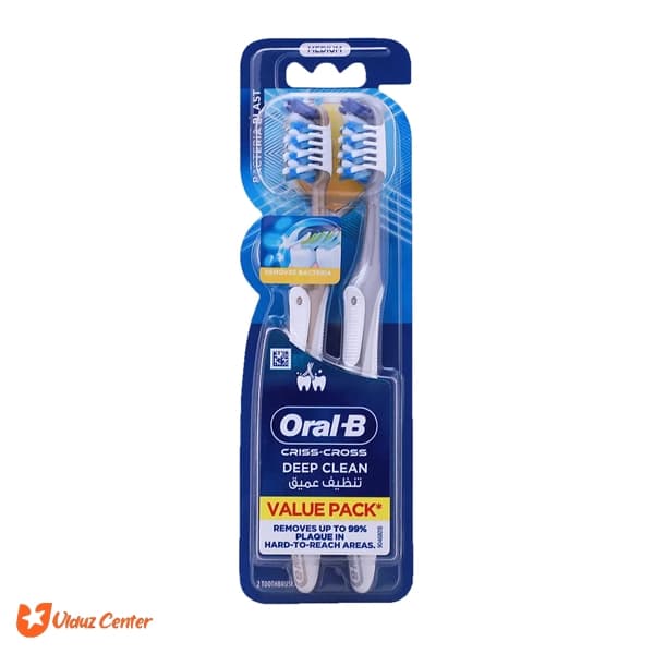 مسواک اورال بی سری Deep Clean با برس متوسط مجموعه 2 عددی — تصویر ۲