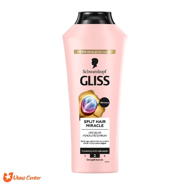 شامپو تقویت کننده و ترمیم کننده مو گلیس مدل Split Hair Miracle حجم 400 میل