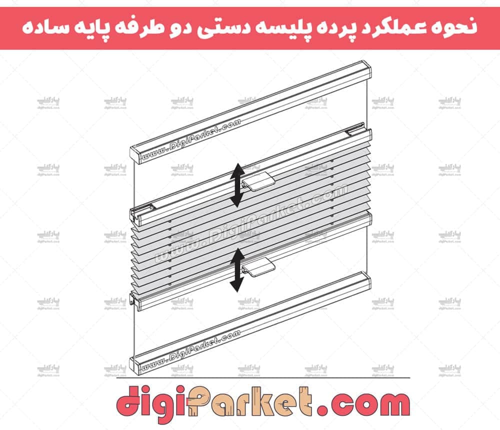 پرده پلیسه پشت دری چریکی ویتو در 4 رنگ — تصویر ۸