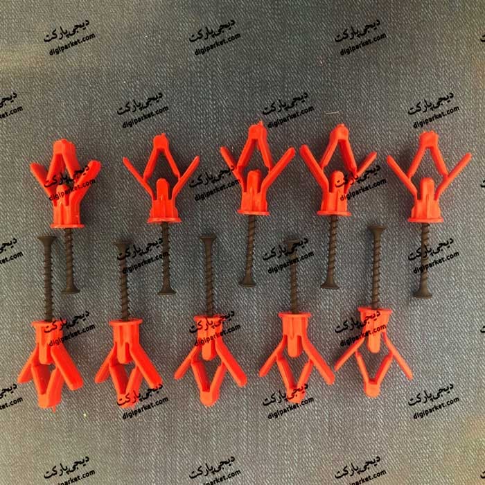 پیچ و رولپلاک پروانهای ۴ سانتی مخصوص کناف (بسته ۱۰تایی)