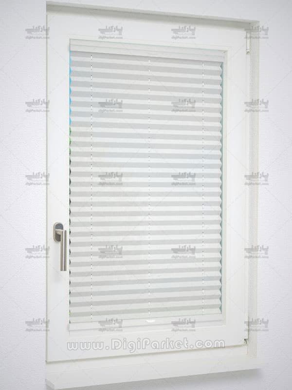 پرده پلیسه پشت دری دستی دوطرفه پایه ساده در 10 رنگ متنوع — تصویر ۳