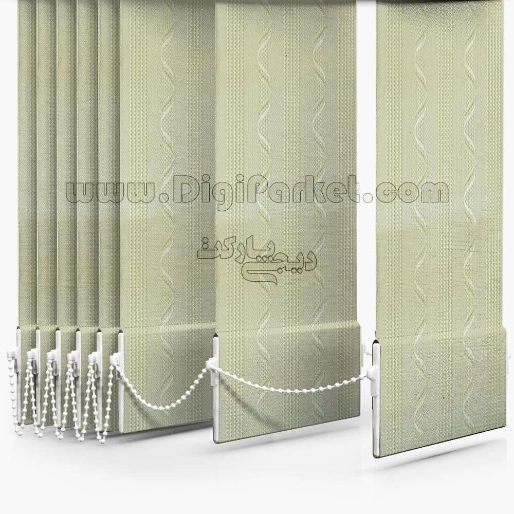 پرده لوردراپه سبز تیره طرح کمان کد 97 — تصویر ۳