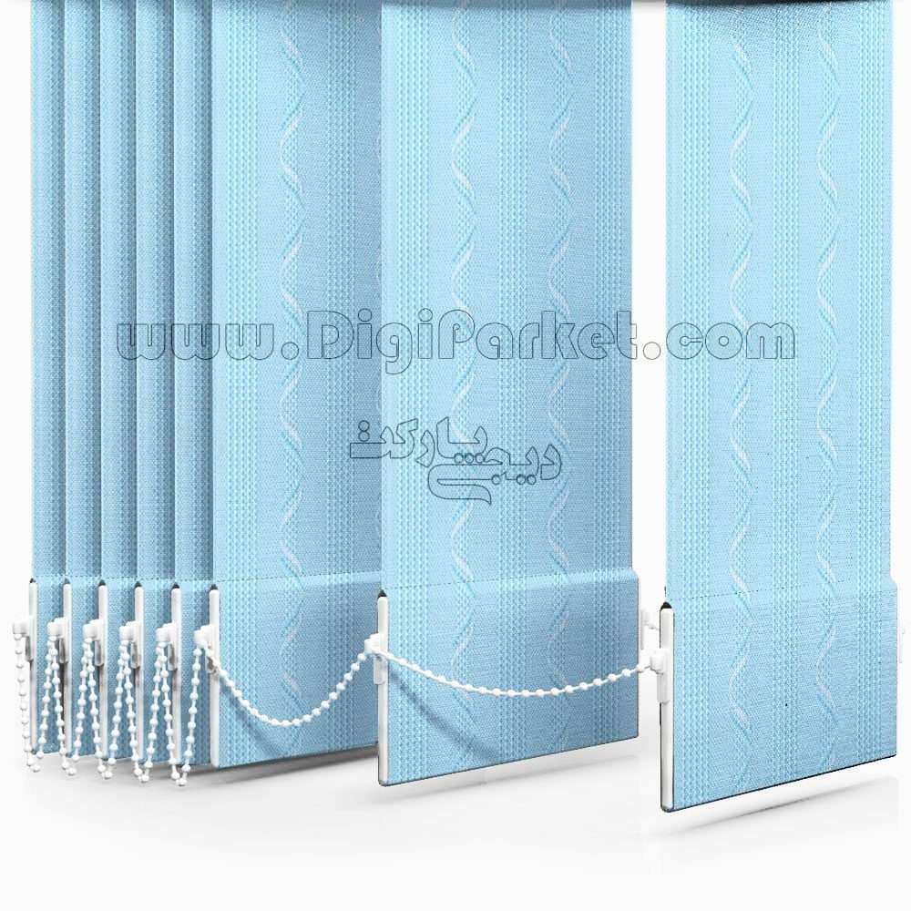 پرده لوردراپه آبی طرح کمان کد 99 — تصویر ۳
