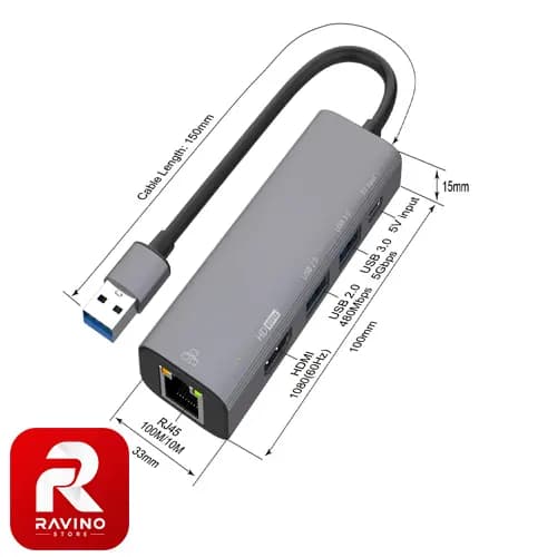 هاب USB 3.0 اونتن مدل OTN-US125 — تصویر ۳