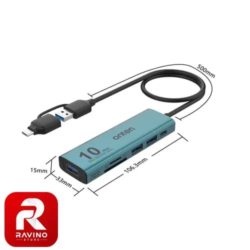 هاب USB-C اونتن مدل +OTN-UC613 — تصویر ۳
