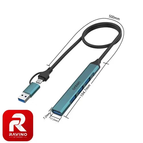 هاب USB-C اونتن مدل OTN-UCA9701 — تصویر ۵