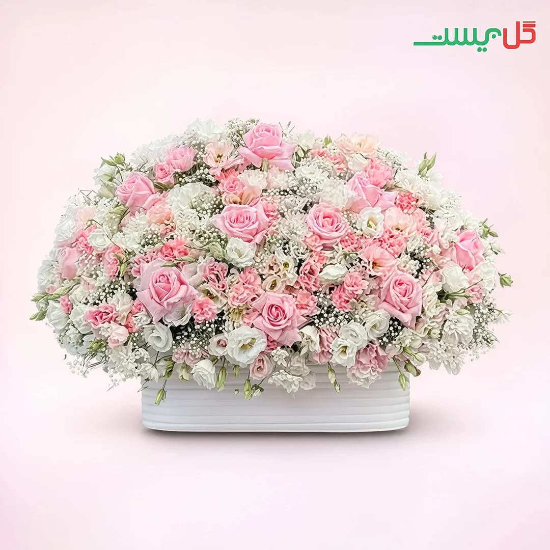 باکس گل آرین | چیدمان گنبدی | گل فروشی آنلاین گل بیست — تصویر ۳