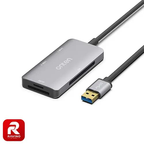 هاب USB 3.0 و کارت‌خوان 5 پورت اونتن 8107