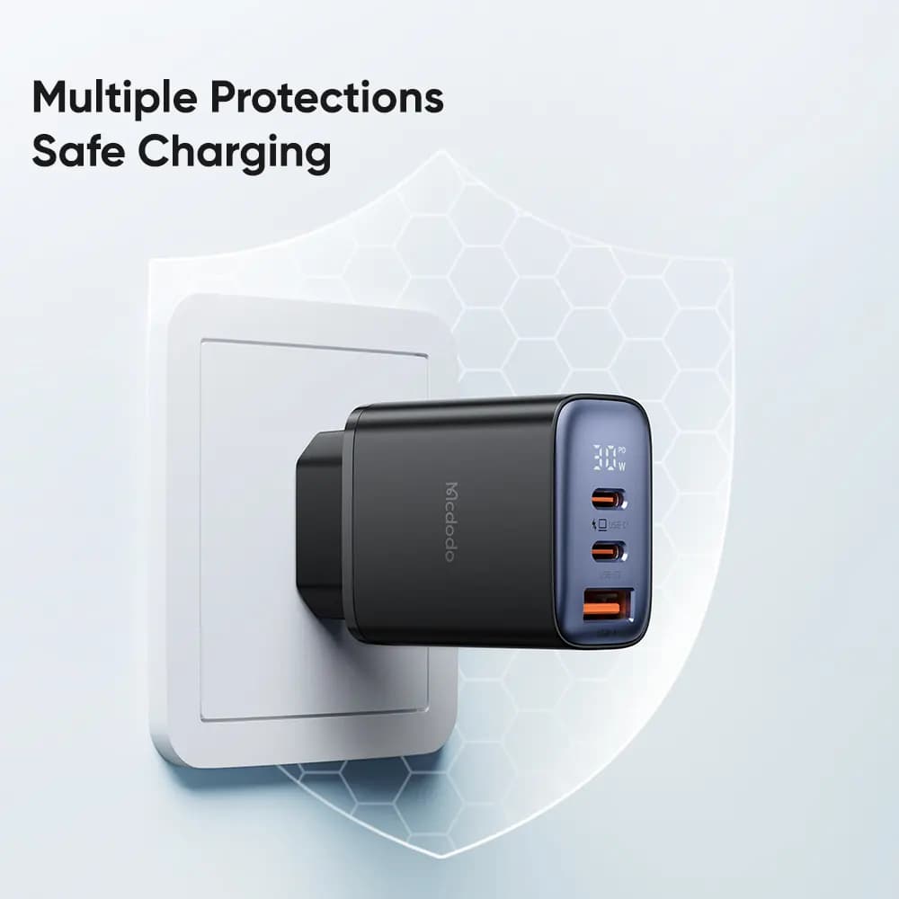 کلگی شارژر سه پورت USB-A و Type-C مک دودو 30W مدل CH-2180 — تصویر ۶