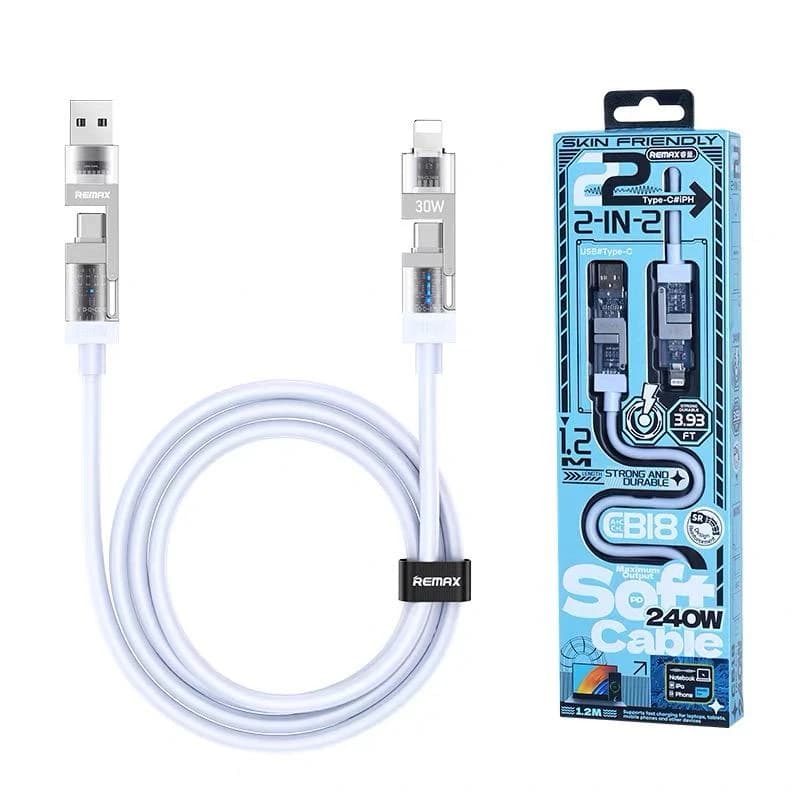 کابل تبدیل USB / Type-C به لایتنینگ / Type-C ریمکس مدل CB18 — تصویر ۶