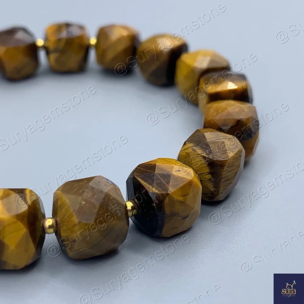 دستبند سنگ چشم ببر زنانه ، سنگی اصل و معدنی Shani Tiger — تصویر ۳