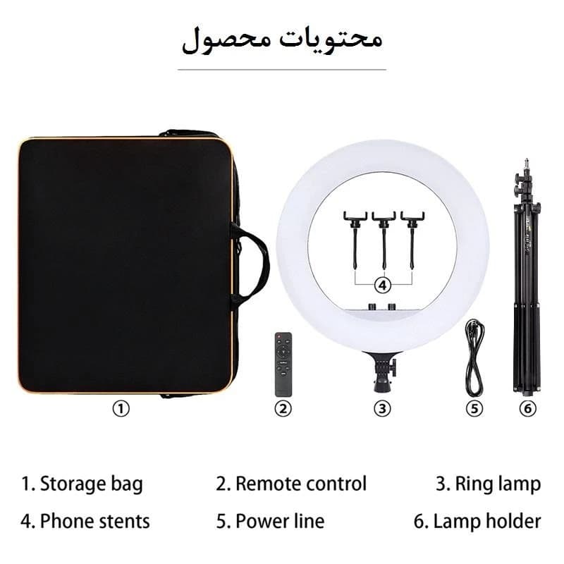 رینگ لایت مدل RL-18 (بدون پایه) — تصویر ۳