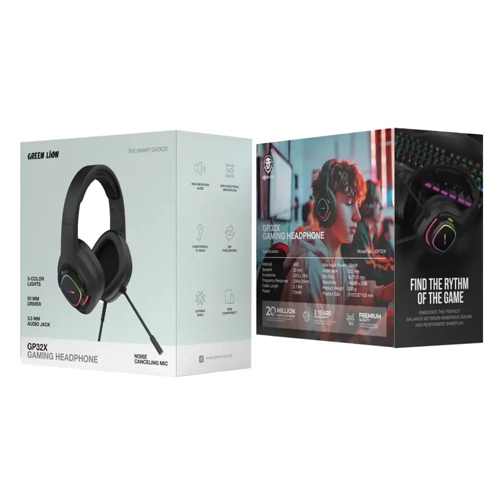 هدفون گیمینگ گرین لاین مدل GP32-X — تصویر ۳