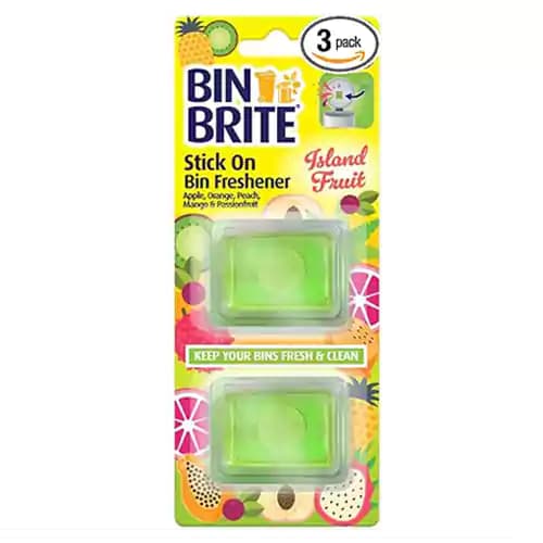 خوشبو کننده سطل زباله بریتانیایی بن بریت رایحه میوه جزیره بسته دوعددیBin brite stick on island fruit