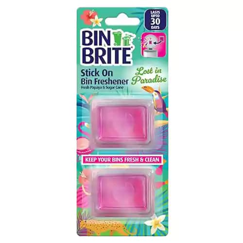 خوشبوکننده سطل زباله بریتانیایی بن بریت رایحه گمشده در بهشت بسته 2 عددیbin brite stick on lost in paradise