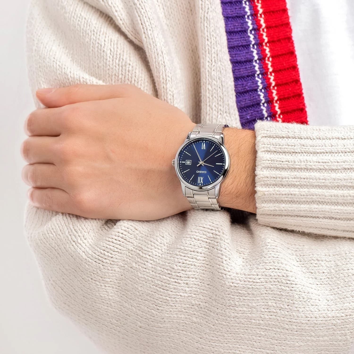 ساعت مچی مردانه کاسیو (Casio) MTP-V002D-2B3 — تصویر ۱۱