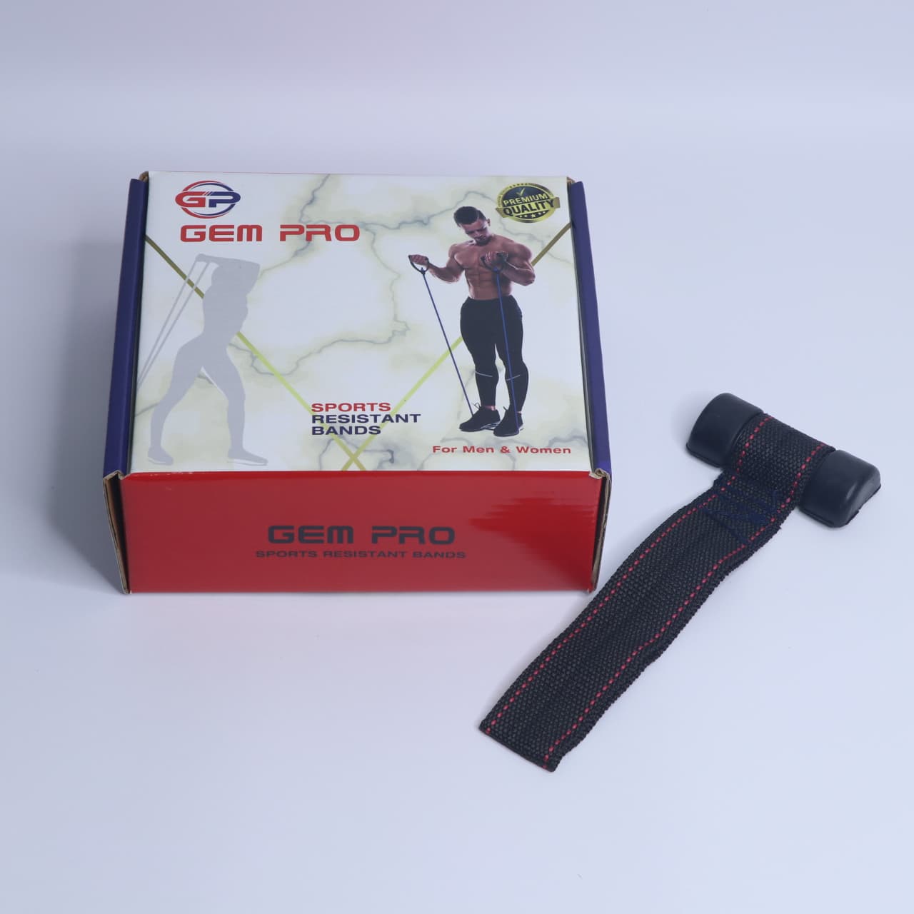 کش بدنسازی دسته دار GYM PRO رنگ مشکی (مقاومت 4) — تصویر ۵