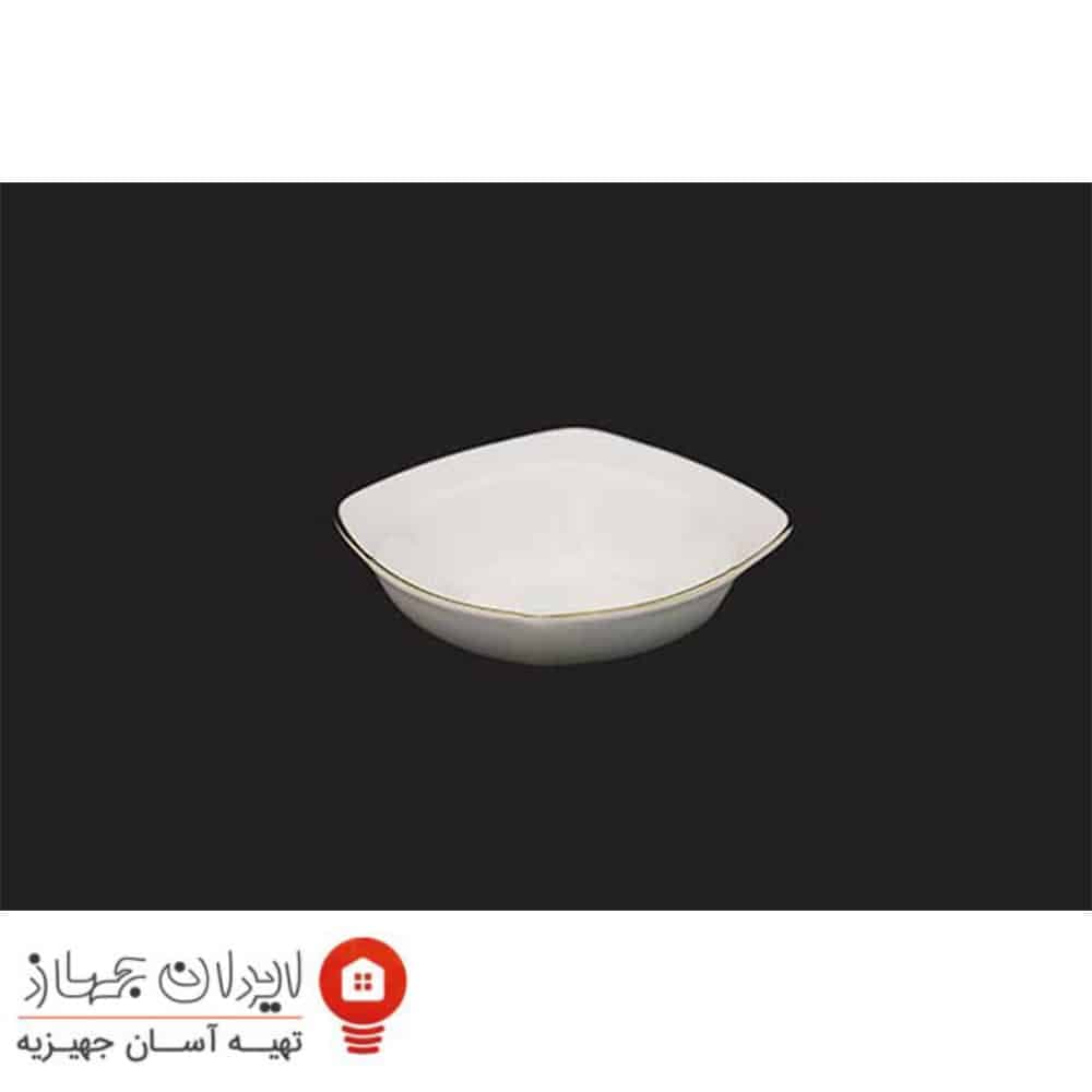 کاسه ماست ( کاسه 12 ) چینی طوس مدل لب طلا