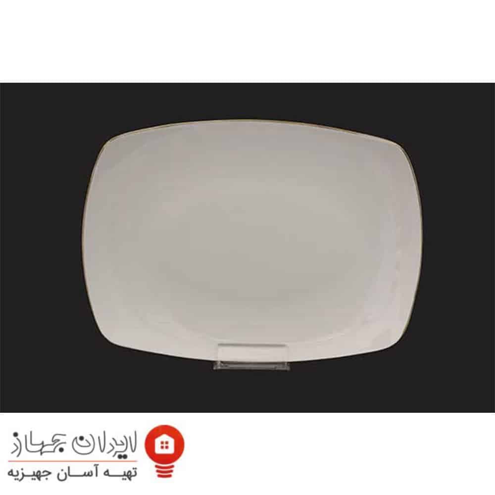 دیس سایز 14 چینی طوس مدل لب طلا