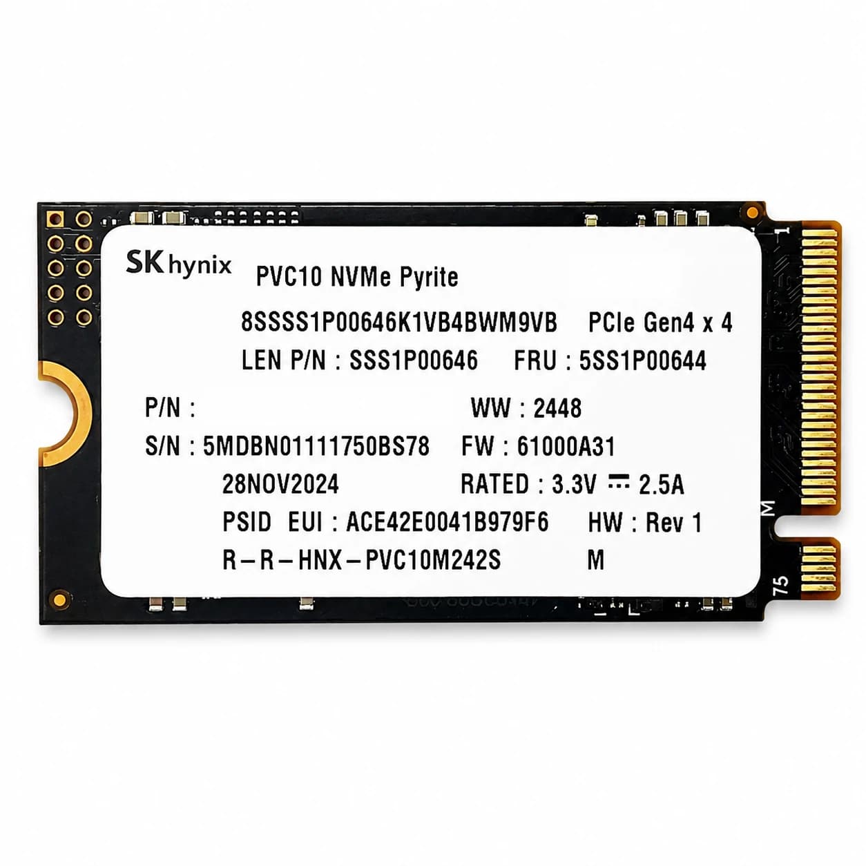 M2 256GB SK hynix