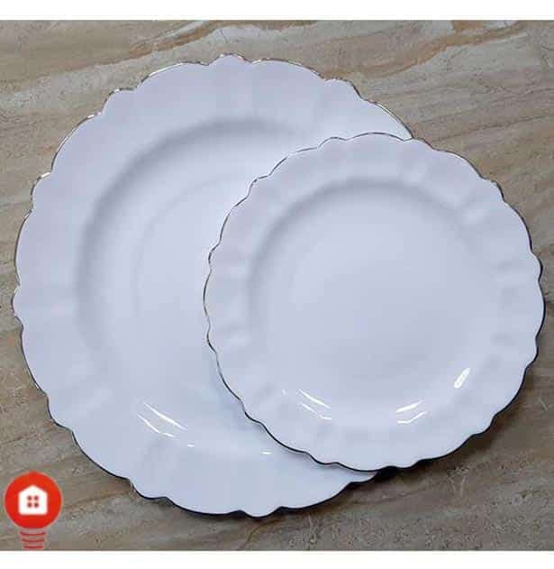 سرویس غذاخوری 26 پارچه گرد آرکوپال مقصود گل آرایی لب طلا کنگره (Tala) — تصویر ۷
