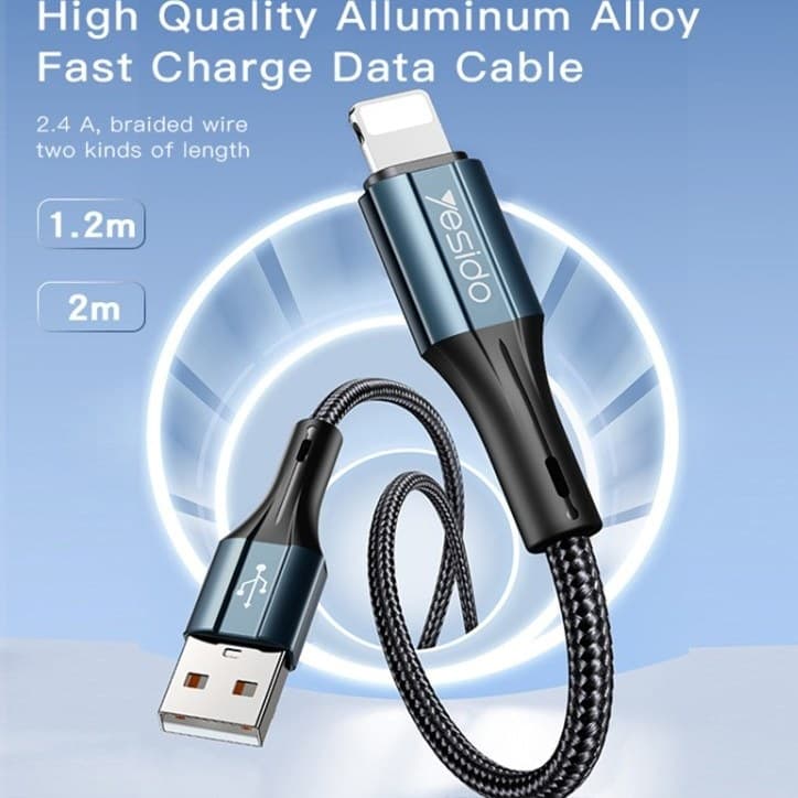 کابل تبدیل USB به لایتنینگ یسیدو مدل CA94 طول 2 متر — تصویر ۷