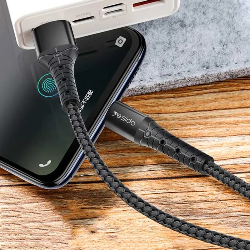 کابل USB به Type-C یسیدو YESIDO CA50 طول 2 متر 2.4 آمپر — تصویر ۵