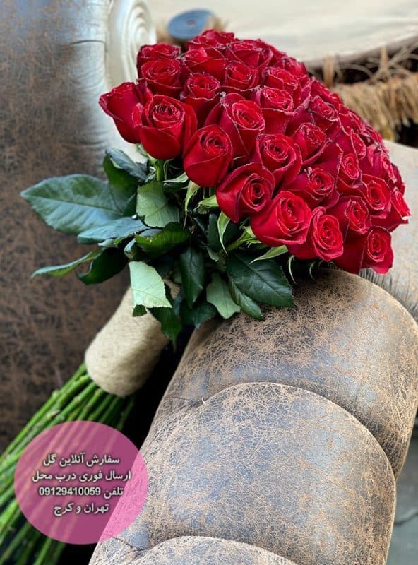 دسته گل 20 شاخه ای رز هلندی — تصویر ۶