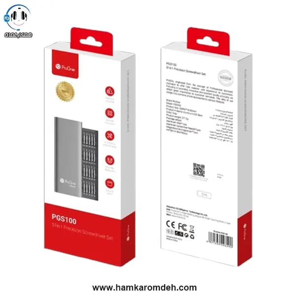 ست پیچ گوشتی تعمیرات موبایل ProOne PGS100 — تصویر ۱۰