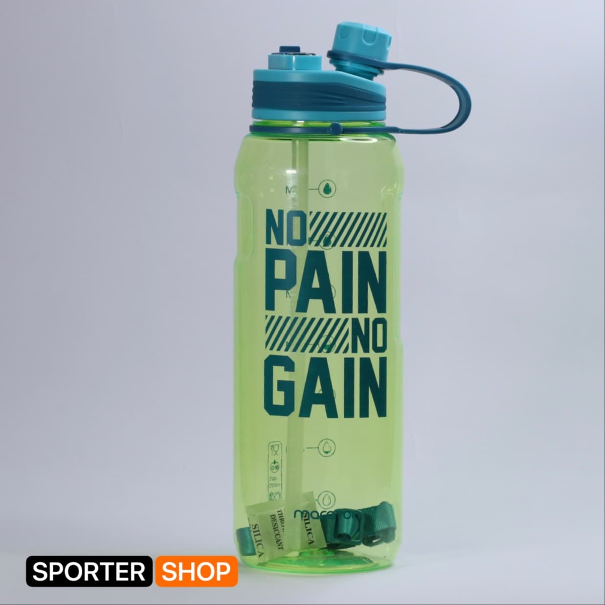قمقمه ورزشی NO PAIN NO GAIN گنجایش 2 لیتر
