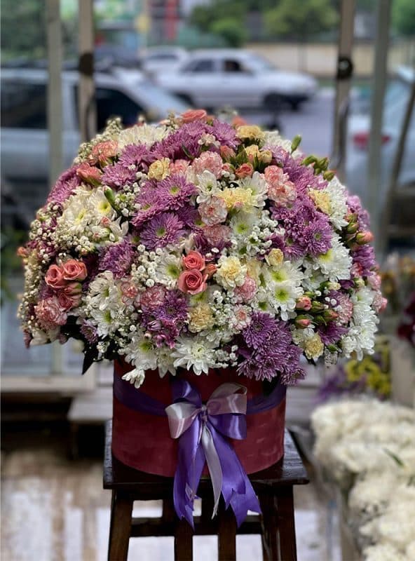 باکس گل ترکیبی سایز بزرگ — تصویر ۳