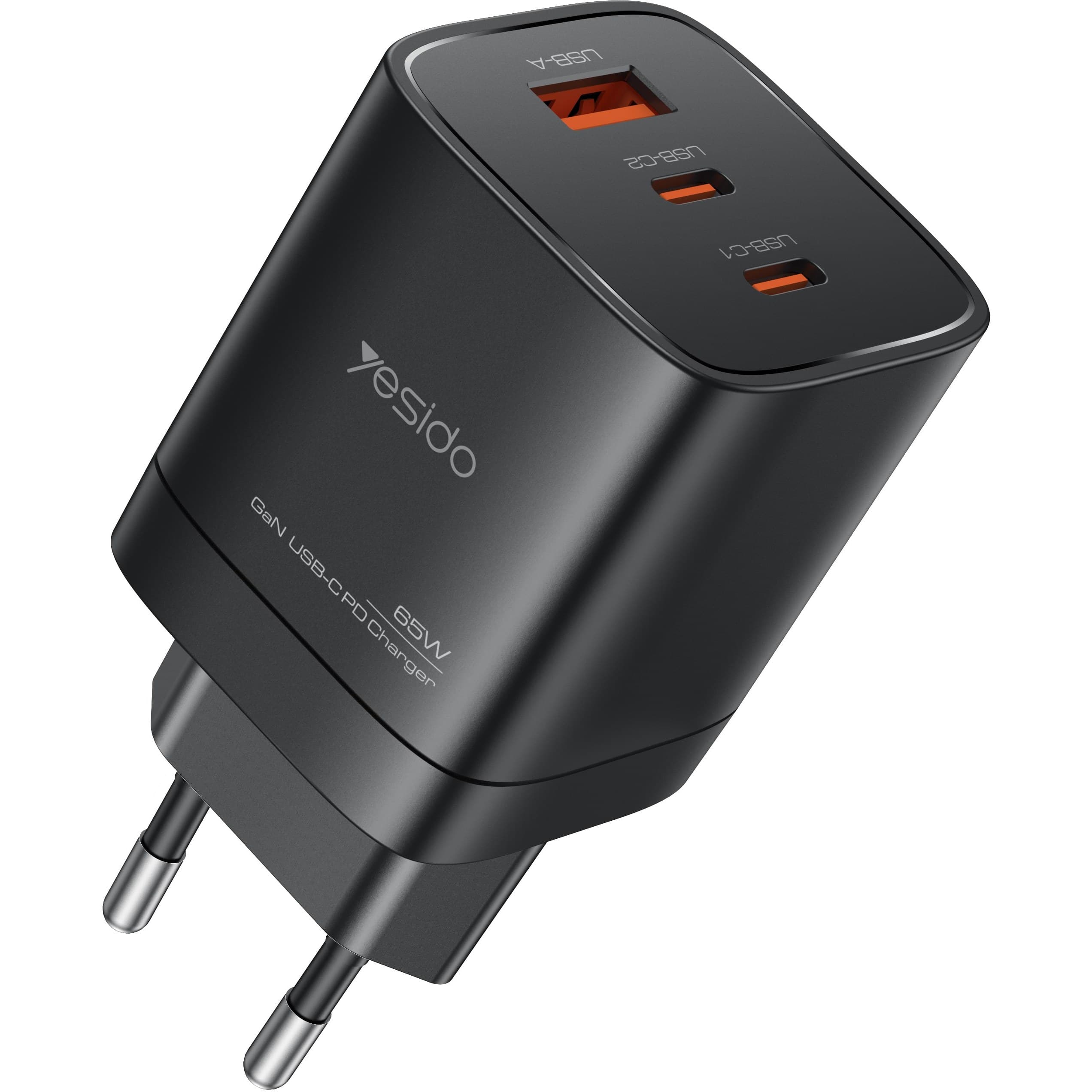 کلگی فست شارژ Yesido YC65 Gan 3Port 4.5A QC PD 65W