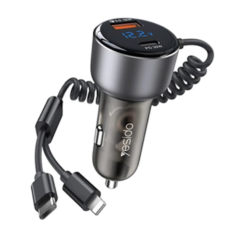 شارژر فندکی فست شارژ Yesido Y58 3A QC3.0 PD 30W — تصویر ۸