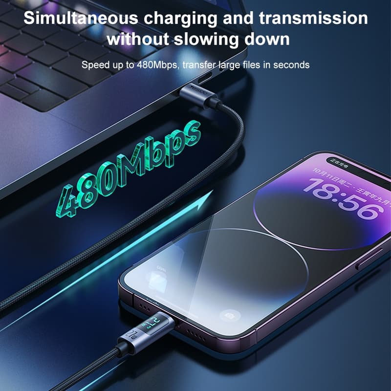 کابل تبدیل USB-C به لایتنینگ یسیدو مدل CA157 PD27W طول 1.2 متر — تصویر ۱۰