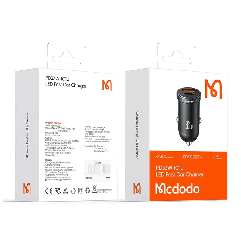 شارژر فندکی 33 وات مک دودو مدل CC-232 — تصویر ۶