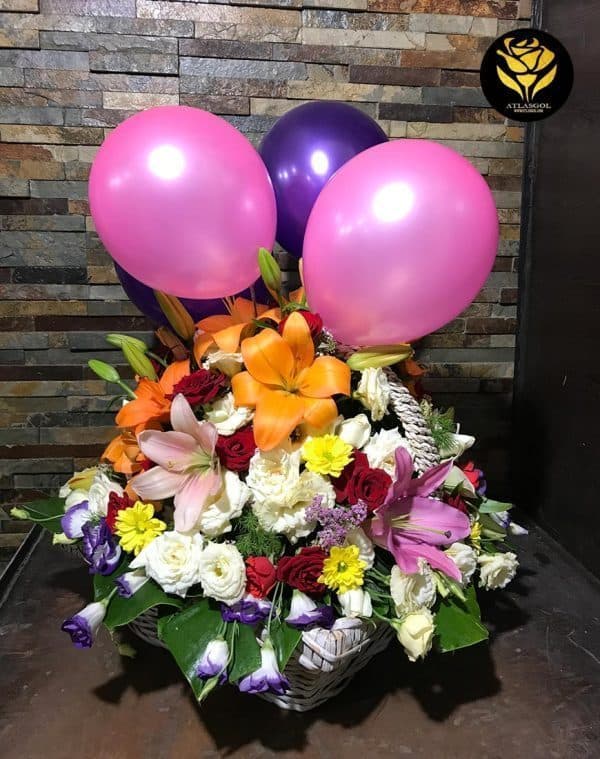 سبد گل تم تولد مدل گرد کد 205 — تصویر ۵