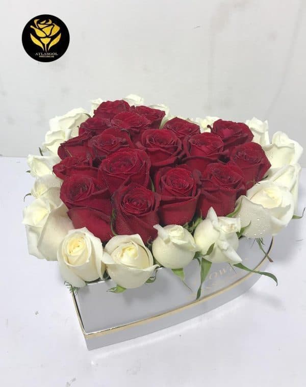 باکس سفید گل طرح قلب کد 206 — تصویر ۷