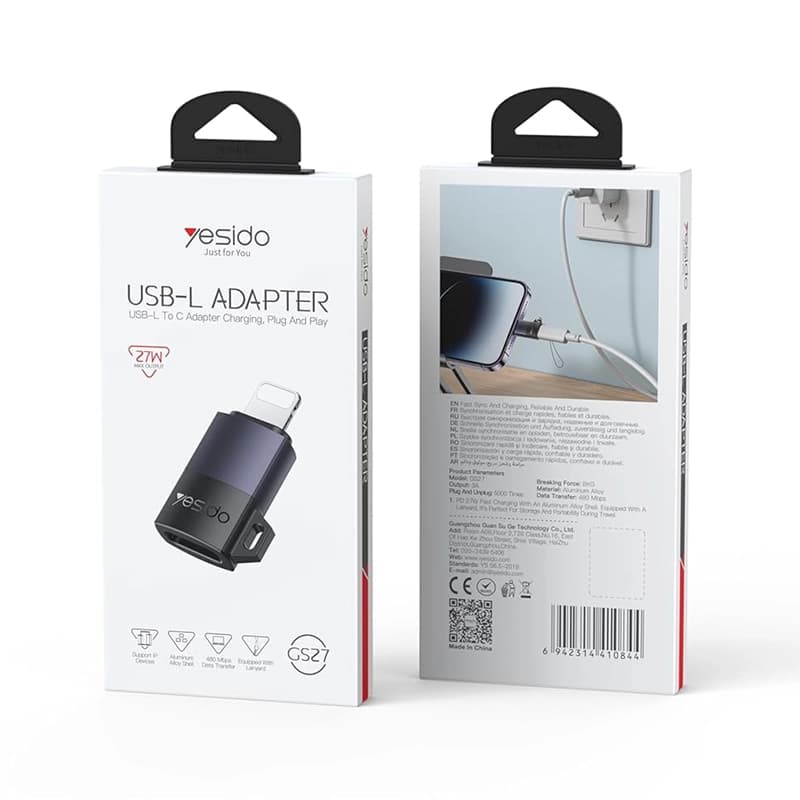 مبدل لایتنینگ به تایپ سی یسیدو مدل GS27 — تصویر ۷