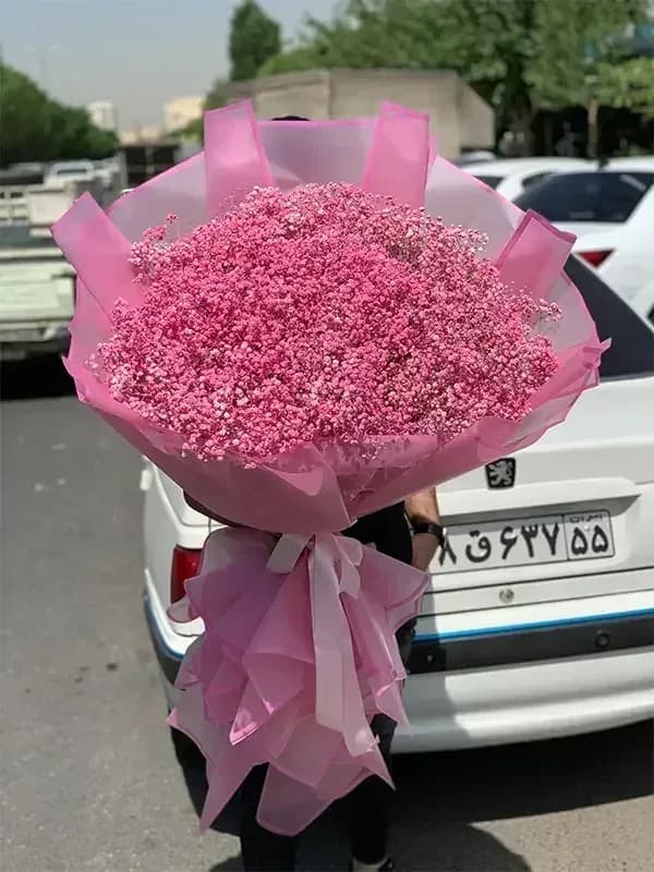 سبد گل یک طرفه فانتزی کد 197