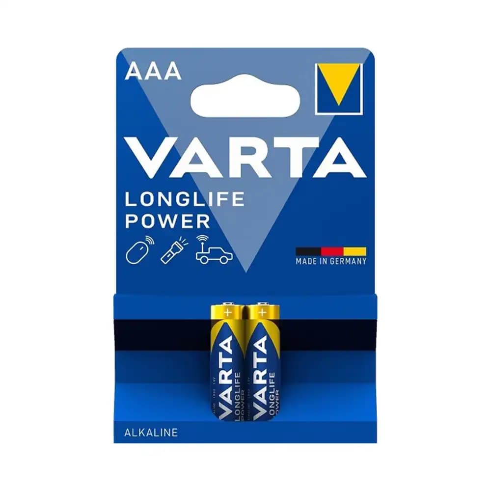 باتری نیم قلمی آلکالاین وارتا دو عددی مدل VARTA Long Life Power — تصویر ۲