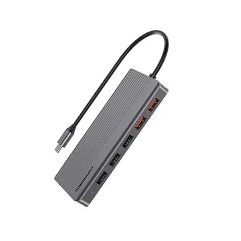 هاب 100 وات 12 پورت Powerology Type-C مدل PWYSTC8721 — تصویر ۱۰