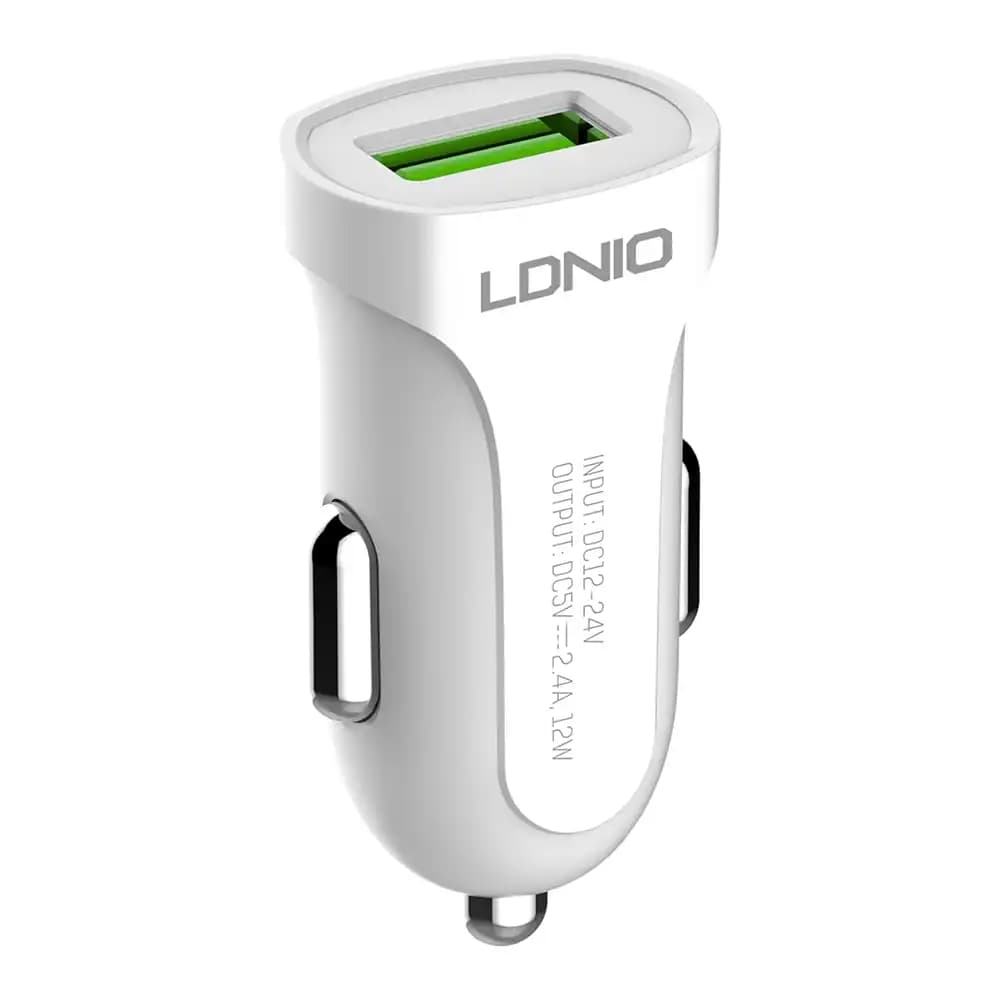 شارژر فندکی الدینیو مدل LDNIO DL-C17 همراه با کابل USB C