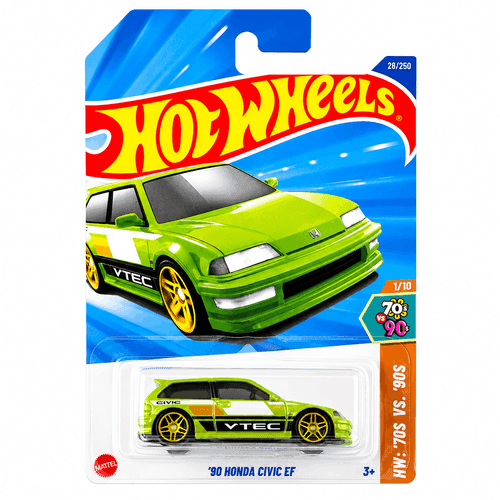 ماکت ماشین هات ویلز هوندا سیویک EF مدل ’90 1:64 |’90 HONDA CIVIC EF