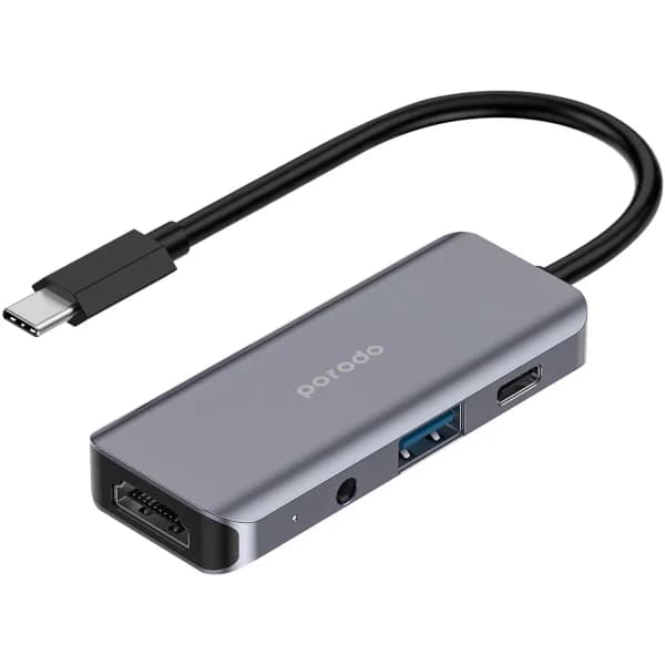 هاب پرودو مدل 4in1 USB-C Hub PD-41CHB-GY