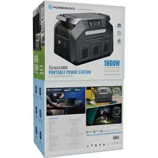 پاور استیشن پاورولوژیDynamic1800 توان ۱۸۰۰ وات قابل حمل مدل PWP1800WBK — تصویر ۴