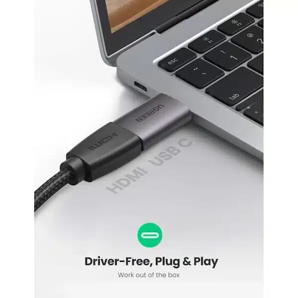 تبدیل USB-C به HDMI انتقال تصویر 4K سریع و امن برند Ugreen — تصویر ۴