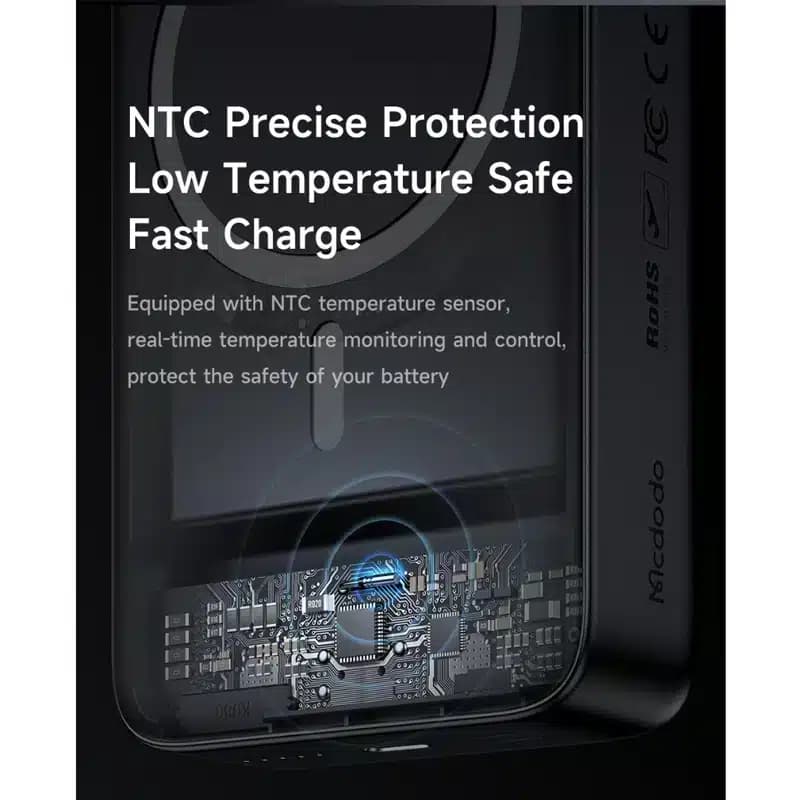 پاوربانک وایرلس مگنتی20000 مک دودو Mcdodo Magnetic Wireless 20W MC-502 — تصویر ۵