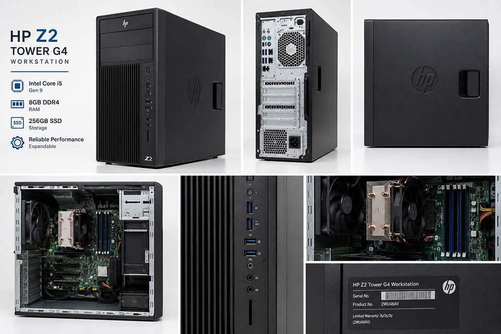 کیس استوک HP Z2 Tower G4 Workstation Core i5 نسل 9 رم 8 گیگ SSD 256 گیگ — تصویر ۹