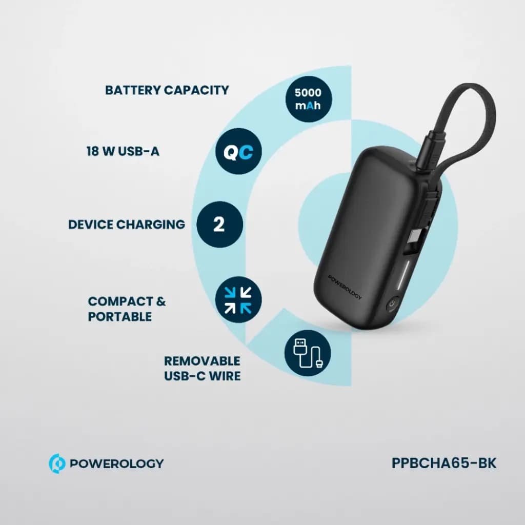 پاور بانک پاورولوژی Powerology 5000mAh Power Bank PPBCHA65 — تصویر ۷