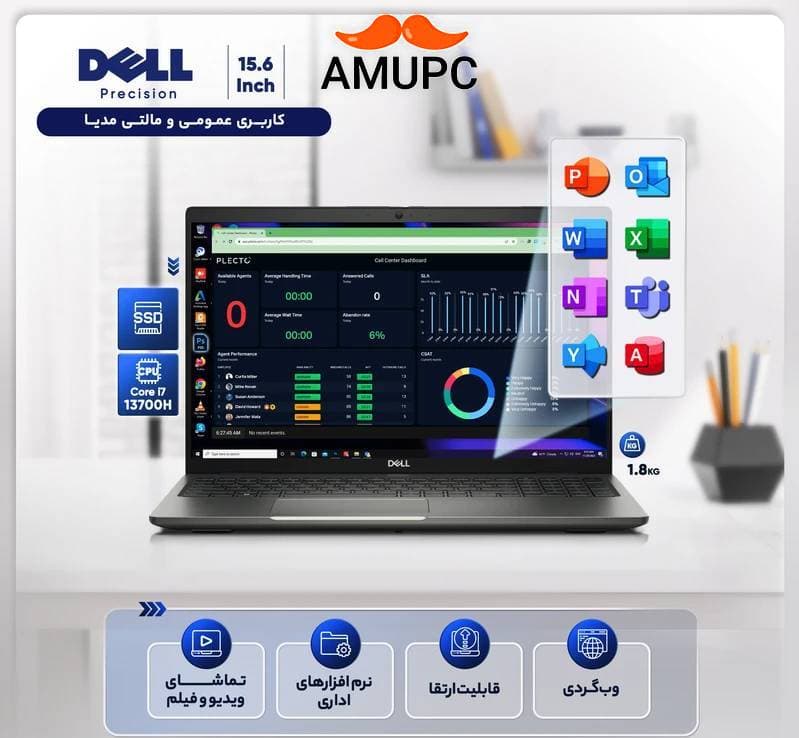 لپ‌تاپ ورک‌استیشن DELL Precision 3581 | i7-13700H + RTX A1000 | خرید آنلاین